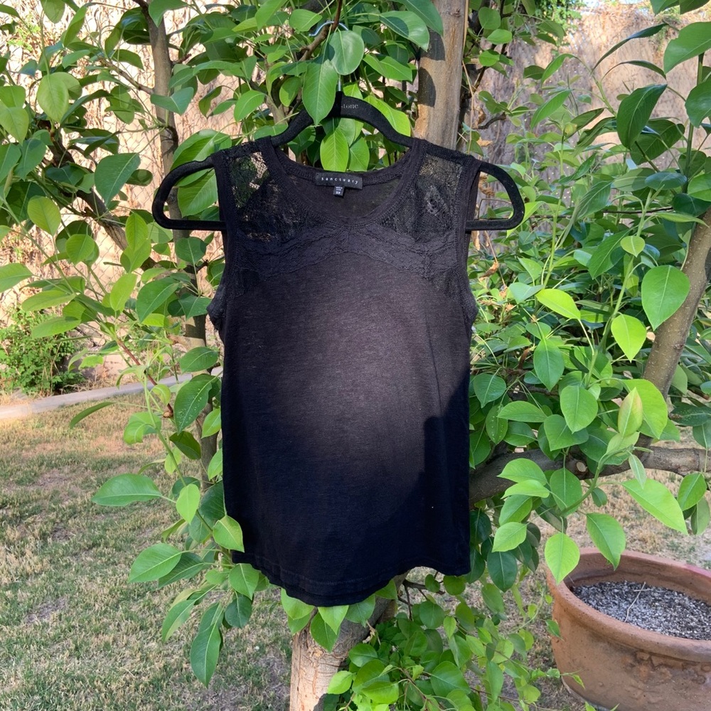 Black lace tank top